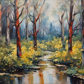 Ruisseau automnal en forêt sur Kristin M