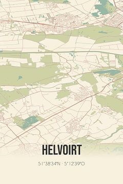 Vintage landkaart van Helvoirt (Noord-Brabant) van Rezona
