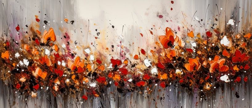 Peinture abstraite moderne Fleurs par Preet Lambon