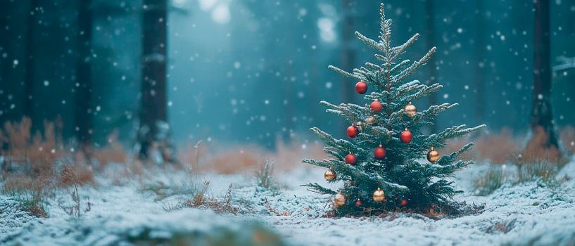 Kerstmis in het bos van Poster Art Shop