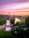 Molen De Vlinder bij zonsopkomst van Ben van Balgoijen thumbnail