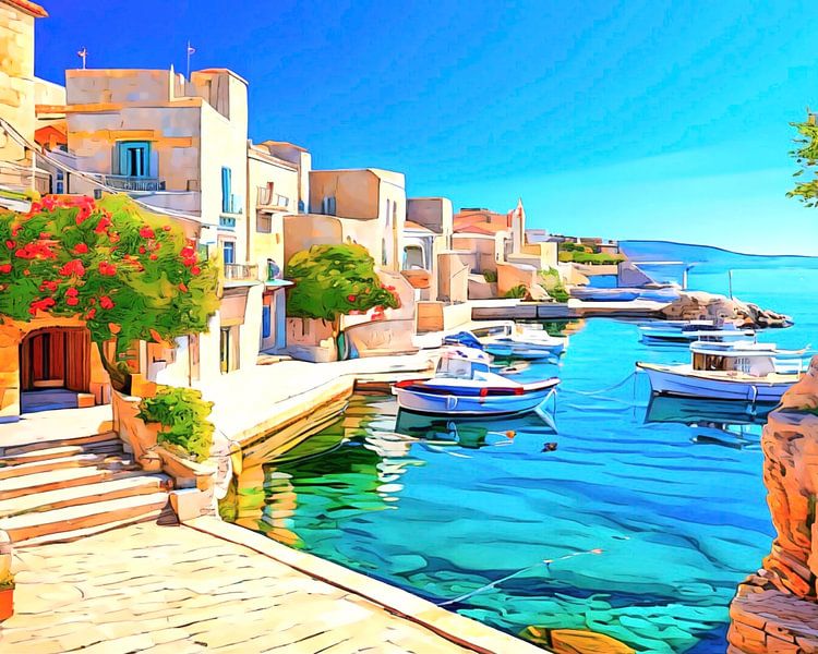 Greek islands, motif 5 by zam art