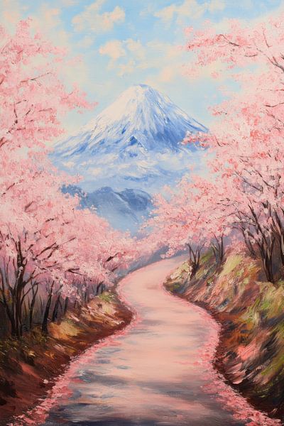 Cherry blossom path by Poster Art Shop
