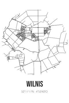 Wilnis (Utrecht) | Karte | Schwarz und weiß von Rezona
