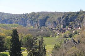 View of the village of Gluges from the Copeyre belvedere by rémi collot