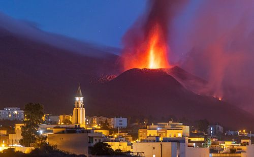 Volcano near village El Paso, La Palma