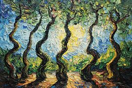 oil painting spiritual forest