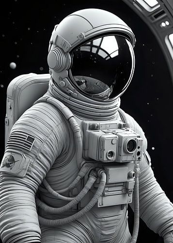 Monochrome astronaut