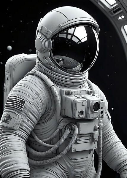 Monochrome astronaut van Rizal Azhari