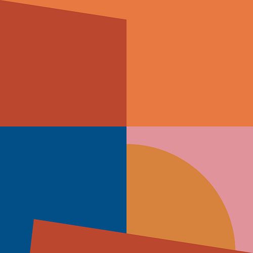 Eclectisch geometrisch ontwerp in retrokleuren