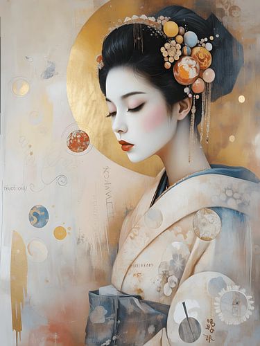 Geisha in goud