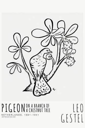 Leo Gestel - Taube auf einem Ast