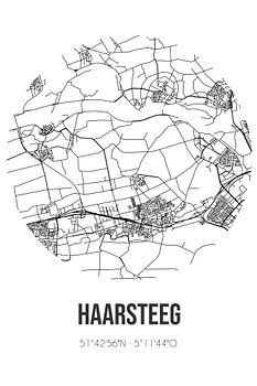 Haarsteeg (Noord-Brabant) | Landkaart | Zwart-wit