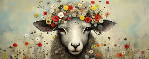Painting Sheep Nature