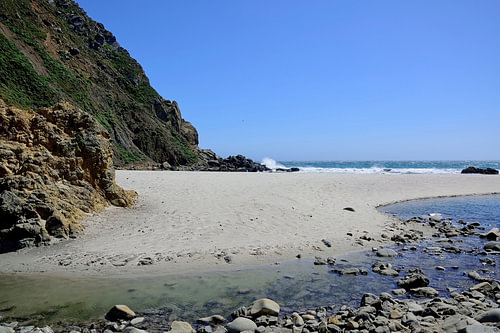 Kleine kreek op Pfeifferstrand
