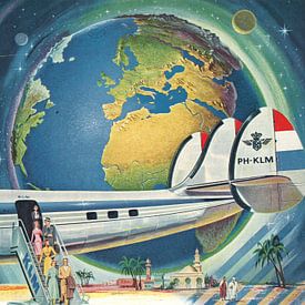 KLM VINTAGE ADVERTENTIE 1956 van Jaap Ros