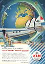 KLM VINTAGE ADVERTENTIE 1956 van Jaap Ros thumbnail