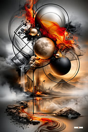 surrealistisch droomlandschap / surreal dreamscape van Gelissen Artworks