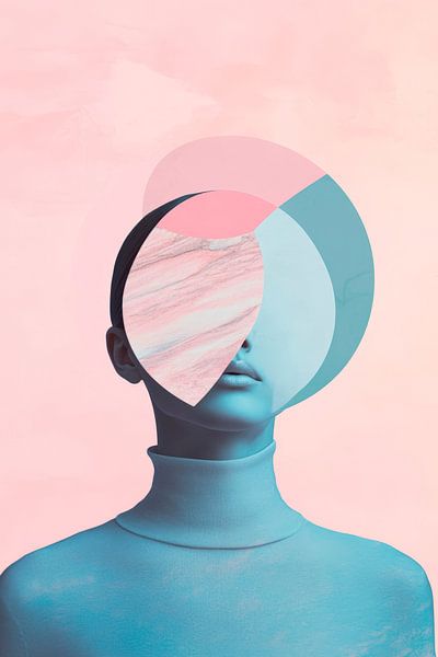 Coloured geometry in human form by Poster Art Shop
