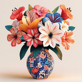 Flowers in a vase by Ellen Novara-da Lima