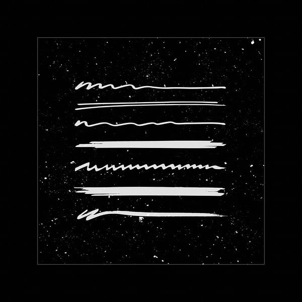 Modern abstract: Moderne Illustratie in Wit en Zwart van STUDIO ARTSY