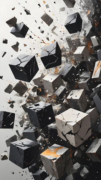 Cubist Shapes in Explosive Composition by Bart Veeken