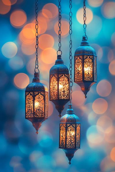 Leuchtende Laternenzauber von Poster Art Shop