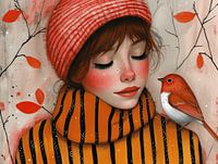 La fille à l'oiseau
