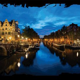 Amsterdam by night by Gerrit Neuteboom