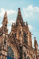 Close up of the Cathedral of Barcelona