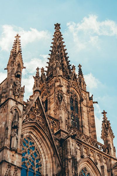 Close up of the Cathedral of Barcelona by Bart Maat