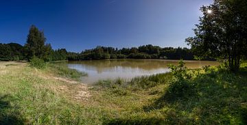 Panorama of the pond in nature reserve Kwintelooyen