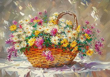 Mandje vol Bloemen no.1 van ByNoukk