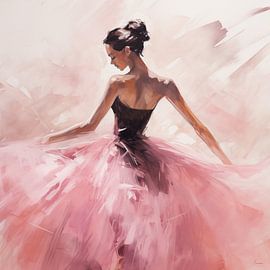 Ballerina in roze van Lauri Creates