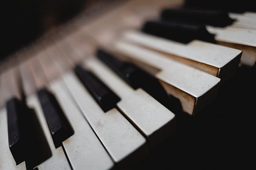 Les touches d'un piano dans un hangar au Groenland