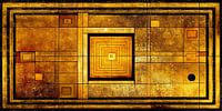 Schwarz-goldene Abstraktion