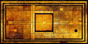 Schwarz-goldene Abstraktion