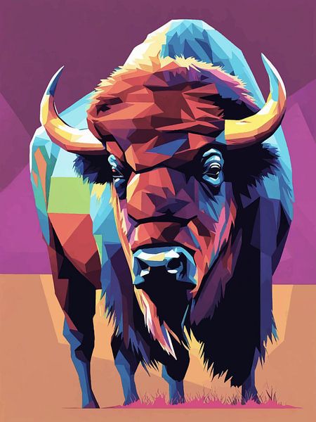 Bison Pop Art 2 par MIROKKU