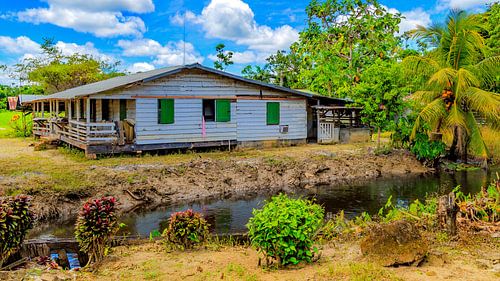 Old house at Plantage Katwijk near Paramaribo in Suriname