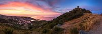 Collioure Panorama bij zonsondergang van Frank Herrmann thumbnail