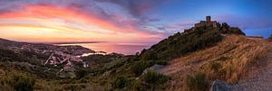 Collioure Panorama zum Sonnenuntergang