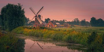 Zonsondergang bij Poldermolen de Eendracht van Henk Meijer Photography