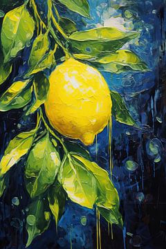 Malerei Zitrone von Wunderbare Kunst