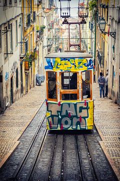 The tram in Lisbon, Portugal (5) by André Blom Fotografie Utrecht