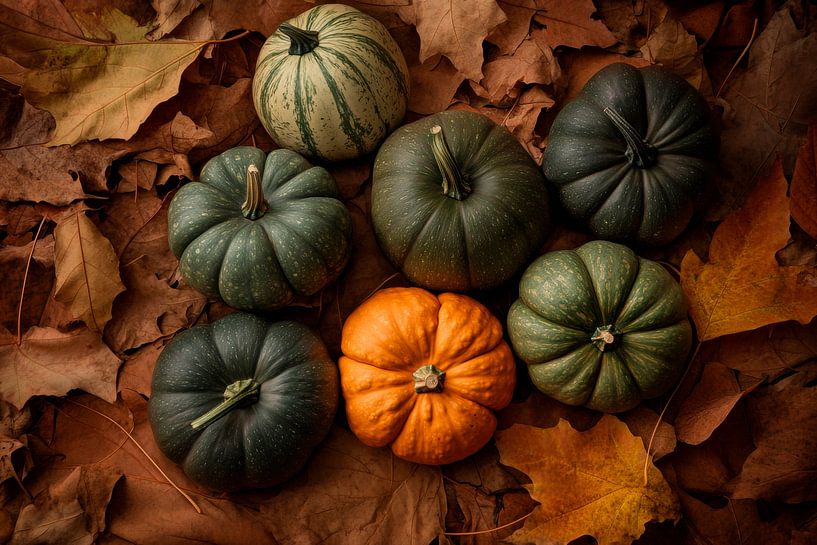 Kürbisse im Herbst von Poster Art Shop