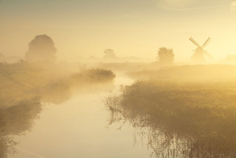 Mist at the Noordermolen by Ron Buist
