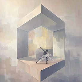 Dancing in Geometry - Minimalist Abstract Design by Arjen Roos