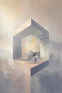 Tanzen in der Geometrie - Minimalistisches abstraktes Design