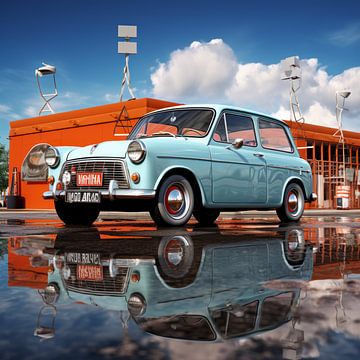 Oldtimer blauw Trabant 01 van Ellen Reografie