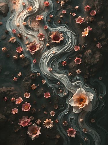Ein Fluss voller Blumen
